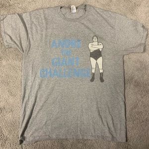 Straub Beer Andre the Giant WWE/WWF t-shirt! Jerzees tag Men’s Large! Rare!